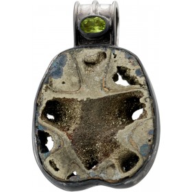 Aventurin Anhänger Silber 925 Katzengold grüner Edelstein 1.14ct  