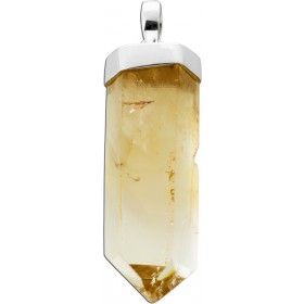 Anhänger Sterling Silber 925 zitronengelber Citrin 53.0ct. 