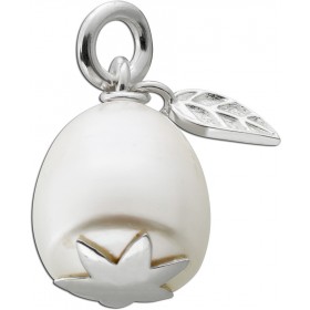 Perl Anhänger Silber 925 Mabe Perle 15x12mm Blattanhänger