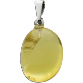 Limonenquarz Anhänger Silber 925 hellgelber Edelstein 14.58ct.