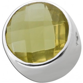 Limonenquarz Anhänger Silber 925 zitronen gelber Quarz 14.54ct.