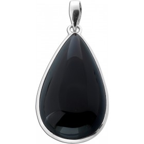 Onyx Anhänger Silber 925 schwarzer Edelstein 30ct