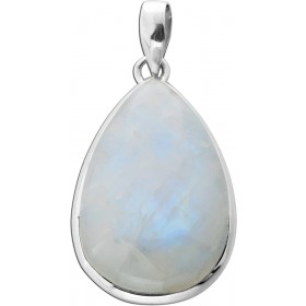 Mondstein Anhänger Silber 925 Regenbogen Edelstein 25ct