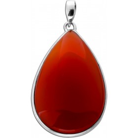 Carneol Anhänger Silber 925 orange roter Edelstein 35ct