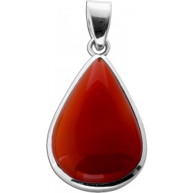 Carneol Anhänger Silber 925 orange roter Edelstein 25ct