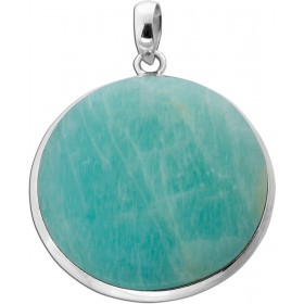 Amazonit Anhänger Silber 925 hellblauer Edelstein 45ct