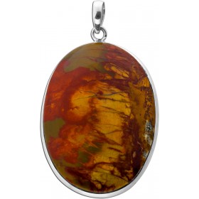 Marra Mamba Tigerauge Anhänger Silber 925 braun grüner Edelstein 55ct