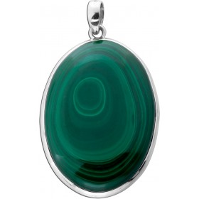 Malachit Anhänger Silber 925 grüner Edelstein 85ct