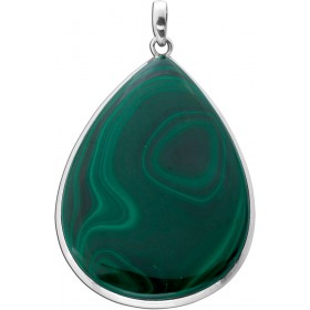 Malachit Anhänger Silber 925 grüner Edelstein 130ct