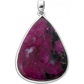 Rubin Zoisit Anhänger Silber 925 grün pinker Edelstein 50ct
