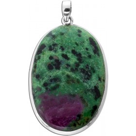 Rubin Zoisit Anhänger Silber 925 pink grüner Edelstein 75ct