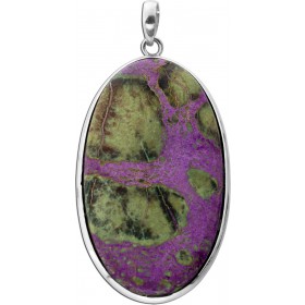 Kobaltkalzit Anhänger Silber 925 lila grüner Edelstein 45ct