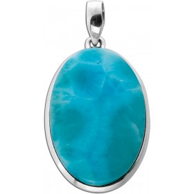 Larimar Anhänger Silber 925 himmelblauer Edelstein 20ct