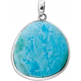Larimar Anhänger Silber 925 himmelblauer Edelstein 30ct