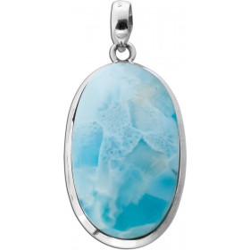 Larimar Anhänger Silber 925 himmelblauer Edelstein 25ct