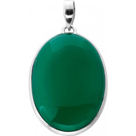Aventurin Anhänger Silber 925 grüner Edelstein 30ct