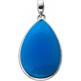 Chalzedon Anhänger Silber 925 himmelblauer Edelstein 30ct