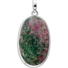Cobalt Calcit Anhänger Silber 925 grün rosa Edelstein 30ct