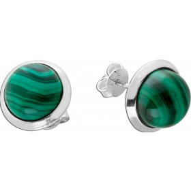 Malachit Ohrstecker Silber 925 grüne Natur Edelsteine 10ct