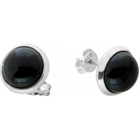 Onyx Ohrstecker Silber 925 schwarze Natur Edelsteine 7.5ct