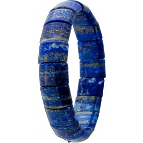 Lapislazuli Armband gold azurblaue Edelsteine flexibel