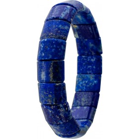 Lapislazuli Armband flexibel gold azurblaue Edelsteine