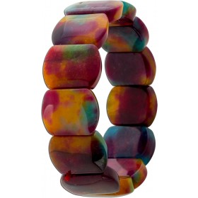 Rubin Zoisit Armband rot grün violett blaue Edelsteine flexibel