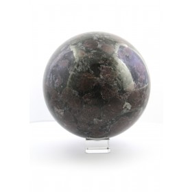 Granat Edelsteinkugel violett anthrazit schwarze Edelstein Geode 17cm