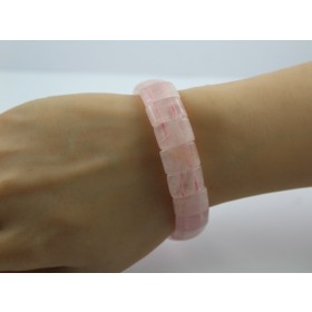 Rosenquarz Armband transparente rosa Edelsteine Edelsteinarmband Damenschmuck