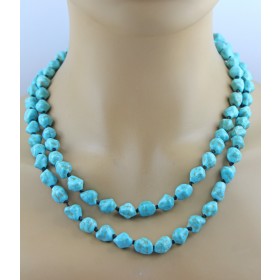 Türkis Kette endlos türkisfarbene Natur Edelsteine