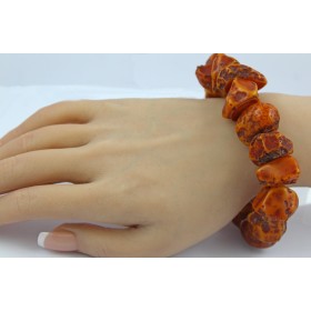 Bernstein Armband Butterscotch Natur Edelsteine flexibel
