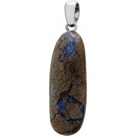 Opal Anhänger Silber 925 Natur Boulderopal Edelstein 