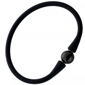 Schörl Armband Silikon schwarzer Natur Edelstein