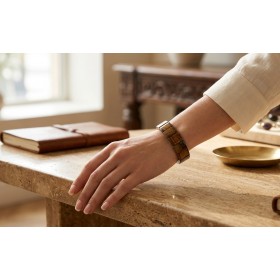 Tigerauge Armband gold braune Natur Edelsteine flexibel