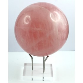 Rosenquarz Kugel pastellrosa Naturedelstein handgeschnitzt