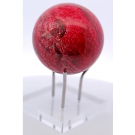 Rubin Kugel Geode pinker Naturedelstein geschnitzt