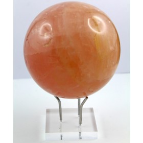 Rosenquarz Kugel pastellrosa Naturedelstein handgeschnitzt