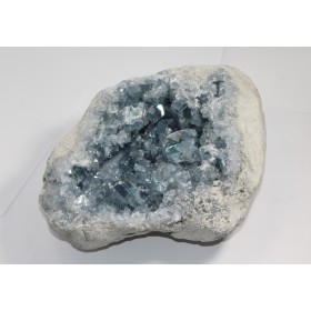 Celestit Kristallstufe Mutterstein wasserblauer Edelstein Rarität