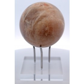 Mondstein Kugel beige brauner Naturedelstein handgeschnitzt