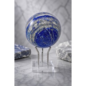 Lapislazuli Kugel 71mm azurblau weißer Edelstein 2640ct