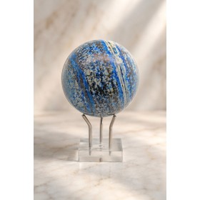 Lapislazuli Kugel 69mm azurblau weißer Edelstein 2670ct