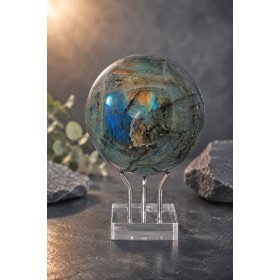 Labradorit Kugel 74mm olivgrüner Edelstein 3060ct