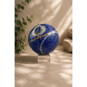 Sodalith Kugel 15,62cm azurblau weißer Edelstein 22510ct