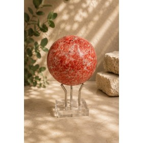 Sonnenstein Kugel 67mm orange rotbrauner Edelstein 2170ct