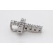 Brillant Kreuzanhänger Weißgold 585 14K Diamanten 0.18ct W SI 