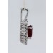 Anhänger Weißgold 585 14 Kt 1 Rubin Edelstein 10 Diamanten 0,14ct W/SI