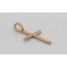 Kreuz Anhänger Gelbgold 585 14 Karat Brillanten 0.06ct TW VSI 