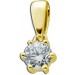 Solitär Anhänger 0.10ct  F Vsi Gelbgold 585 14K Lab Grown Diamond 