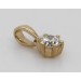 Solitär Anhänger 0.10ct  F Vsi Gelbgold 585 14K Lab Grown Diamond 