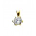Brillant Anhänger 0,50ct  Gelbgold 585 14K Lab Grown Diamond 